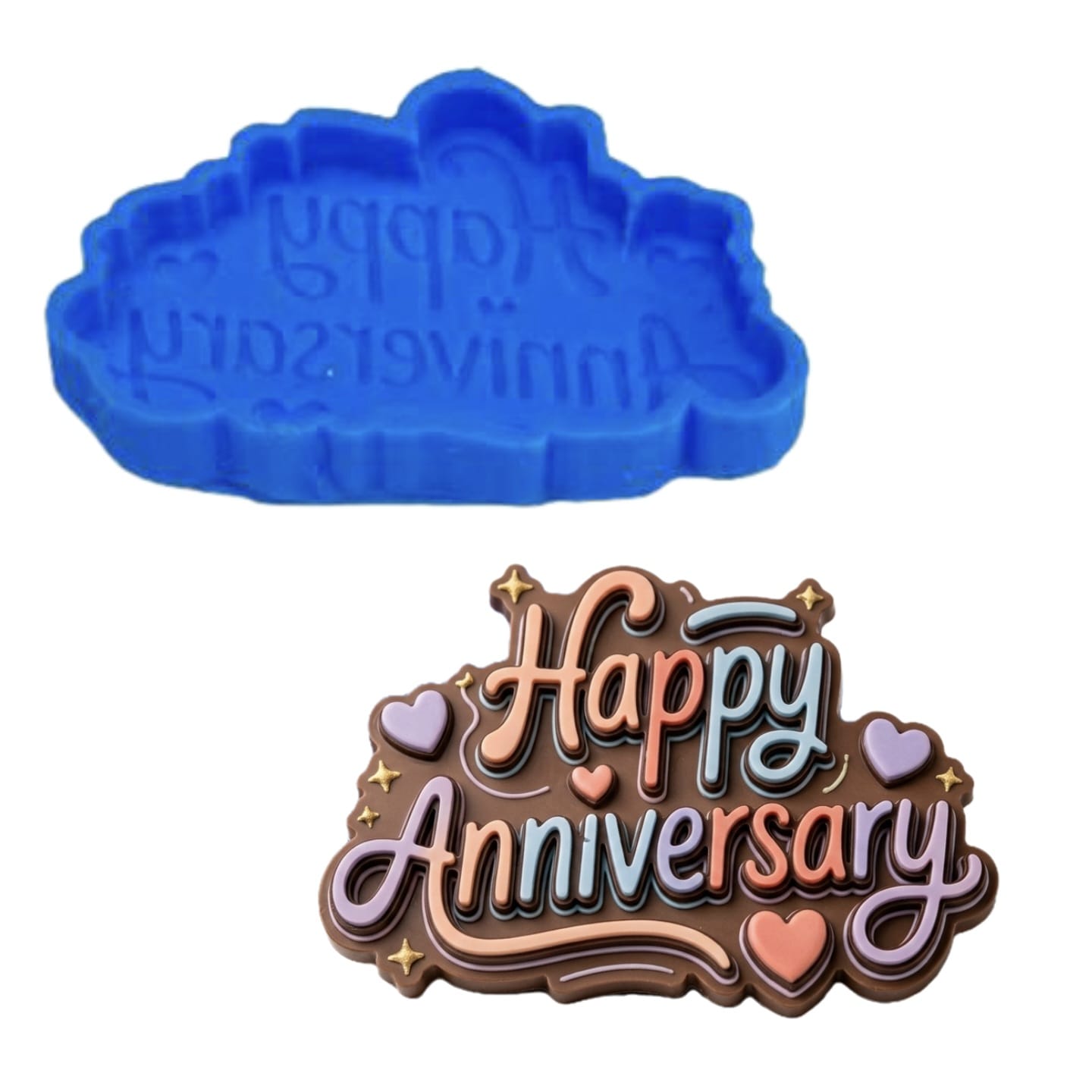 HAPPY ANNIVERSARY SILICONE MOULD