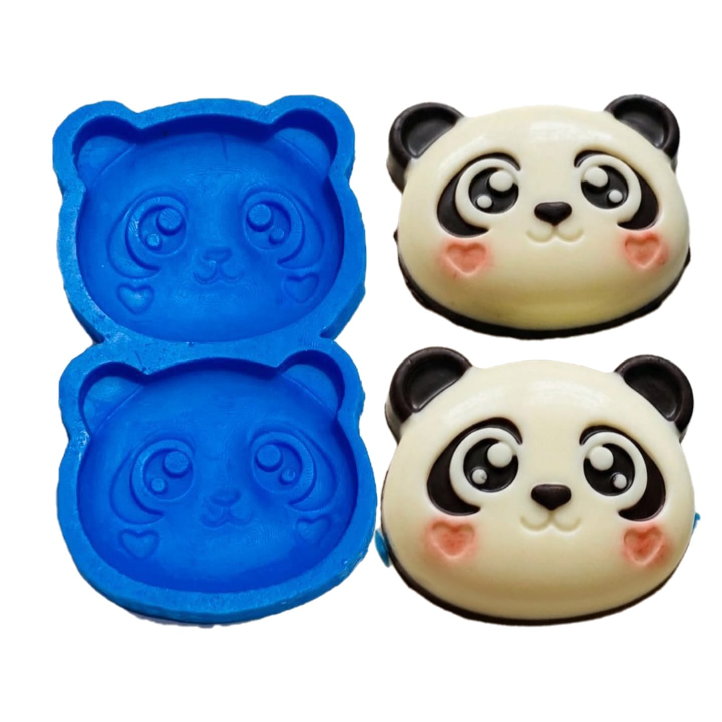 2 cavity PANDA chocolate Silicone mould