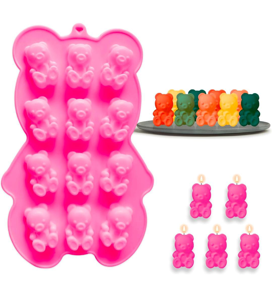 12 CAVITY TEDDY SILICON MOULD