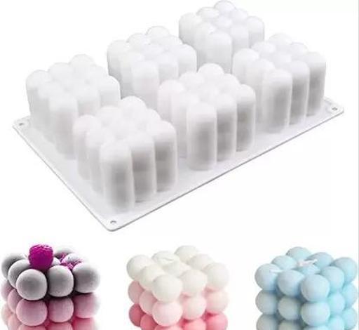 BUBBLE CANDLE SILICONE MOULD 6CAVITY