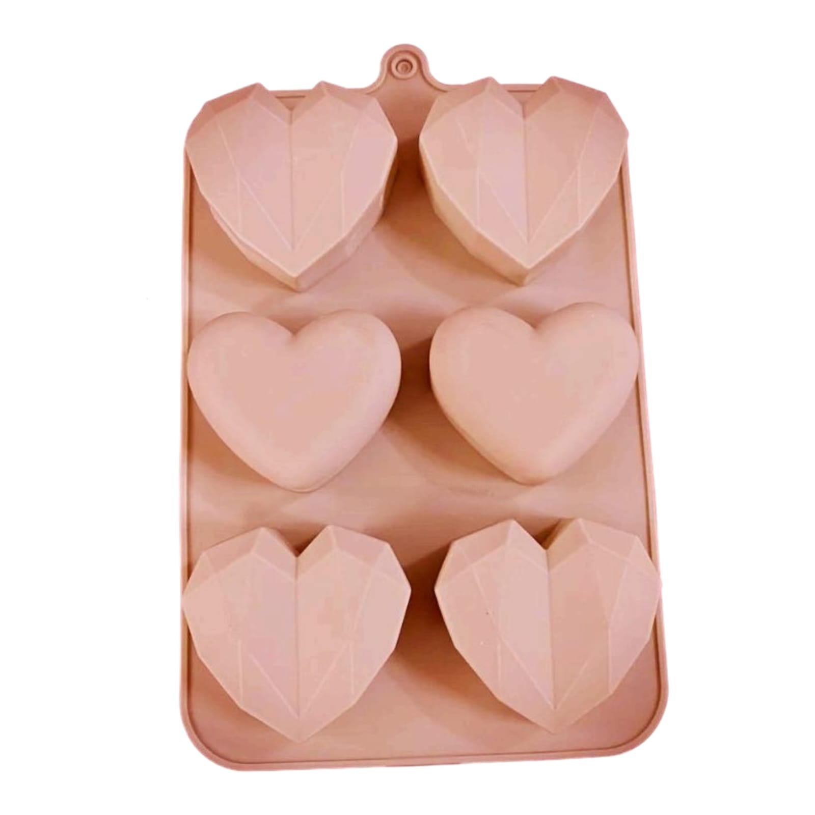 6 HEART SOAP SILICONE MOULD