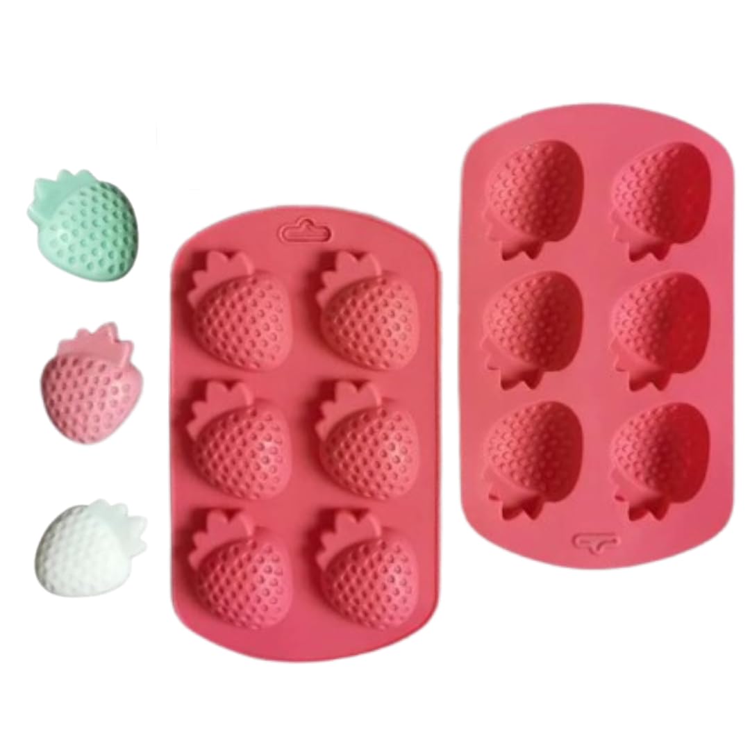 6 CAVITY Strawberry Chocolate Silicone Mould