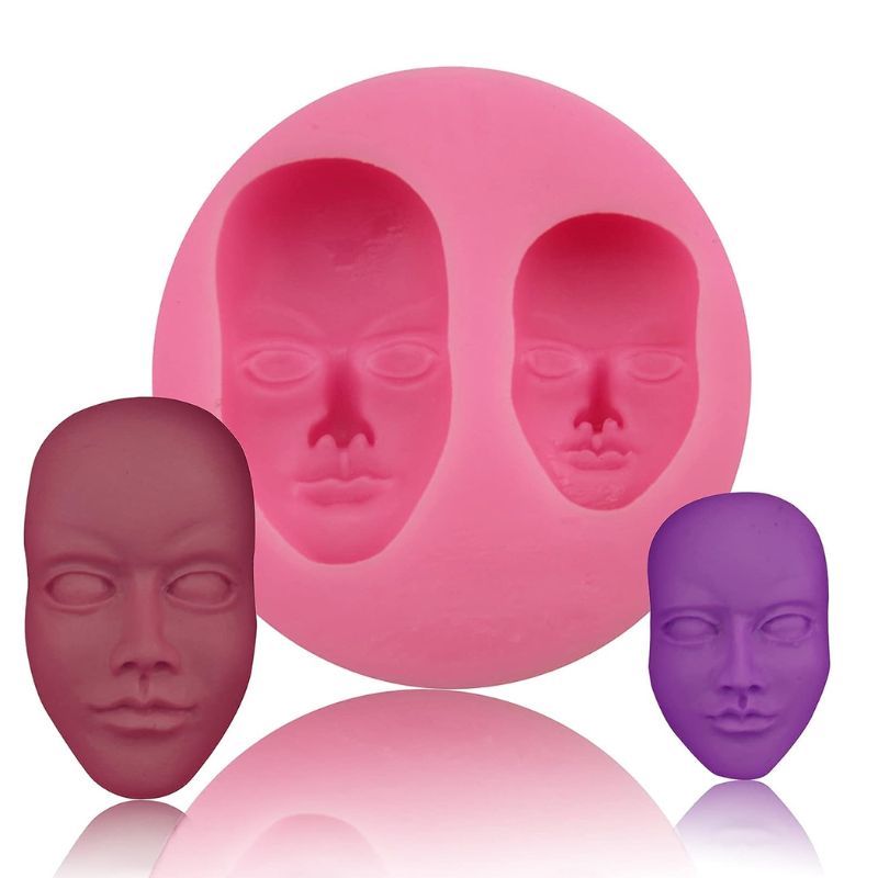 2 cavity Face silicon mould