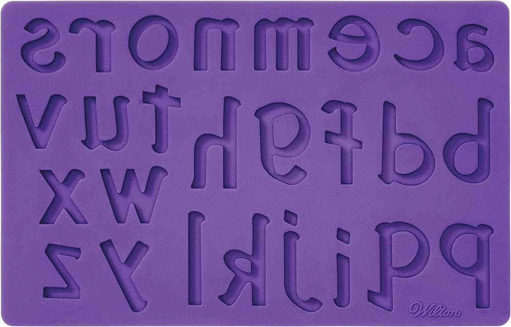 Small letters alphabet silicon mould