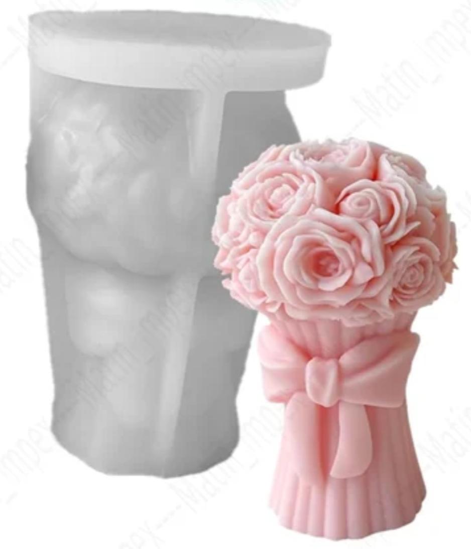 Flower bouquet silicon candle mould