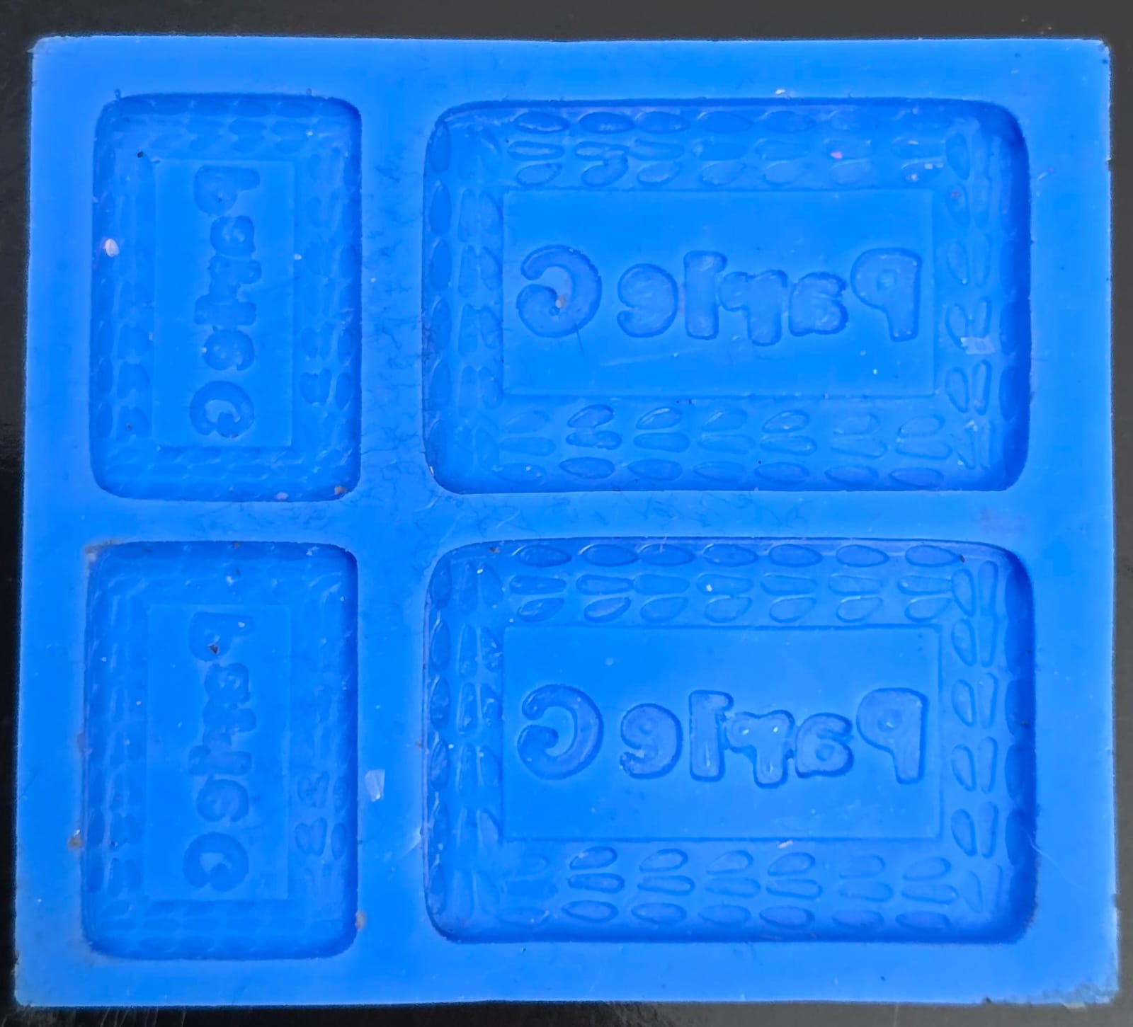 4 cavity Parle G Silicon Mould