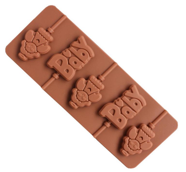 5 Cavity Baby silicon lolipop mould