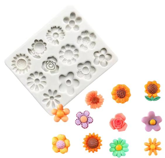 12 Cavity Flower Silicon mould