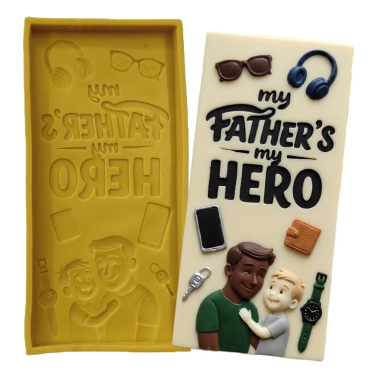 MY FATHERS MY HERO SILICONE BAR MOULD