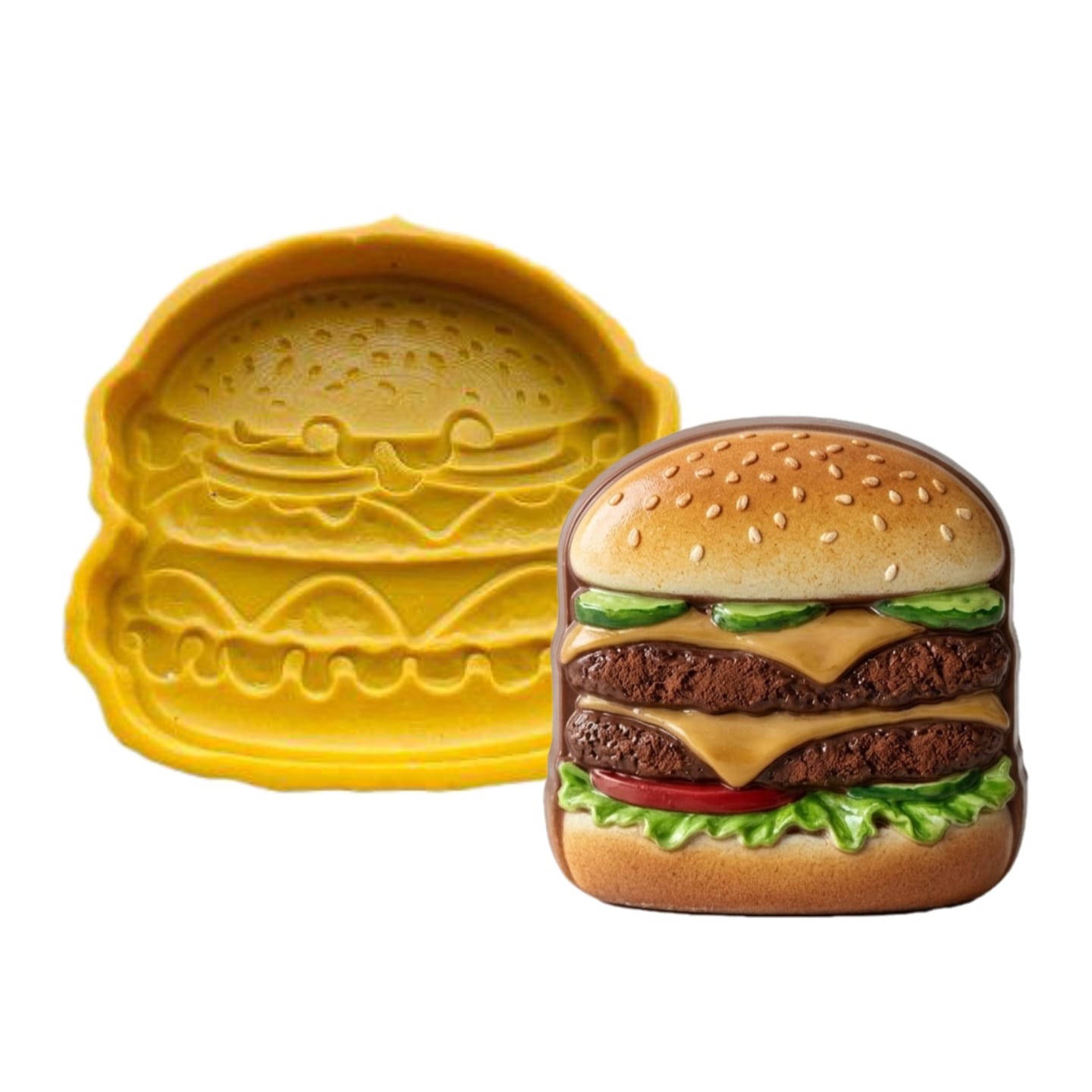 Single cavity Burger silicon mould