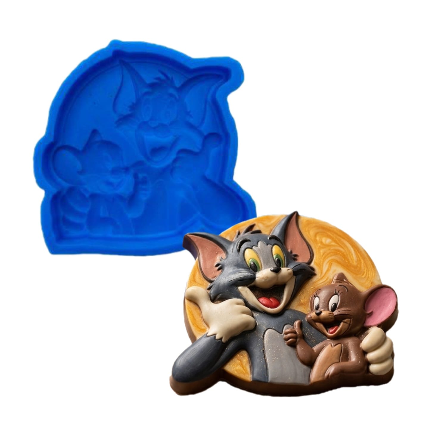 Tom & Jerry Cat Mouse Cake Fondant CHOCOLATE Decorating Silicone Mould