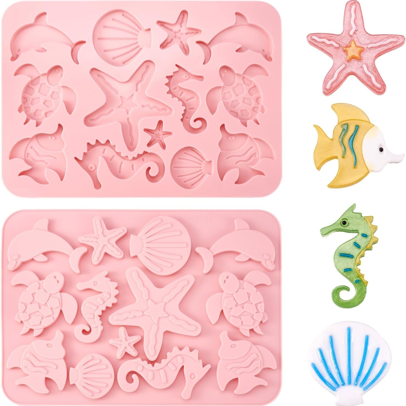 13 CAVITY SEA THEME SILICONE  MOULD
