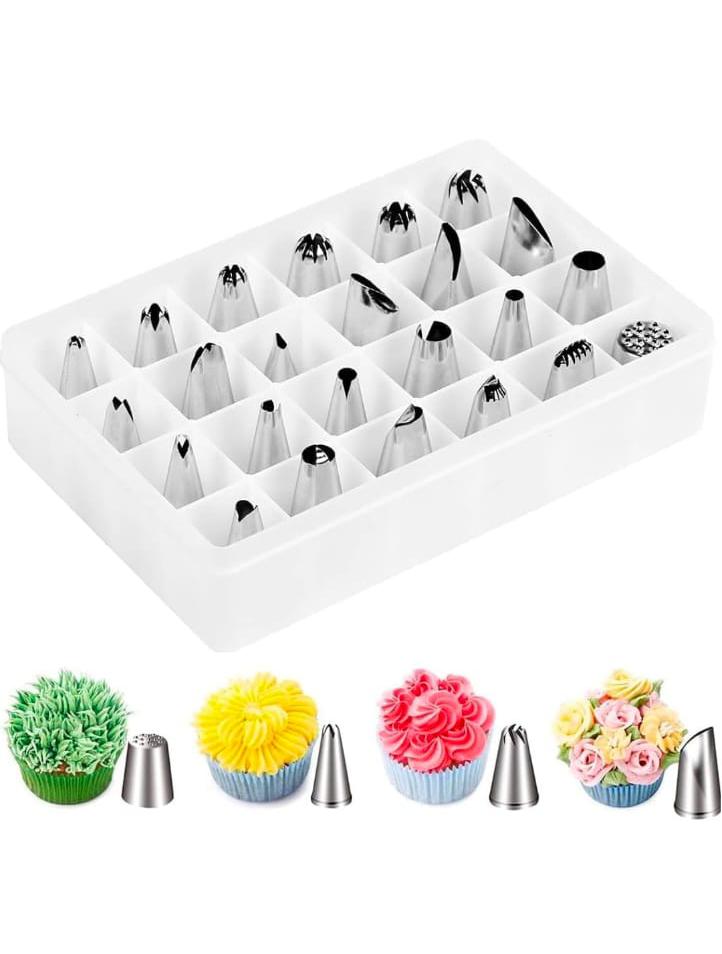 24 pcs Stainless steel Nozzles set for Cake Decorating
