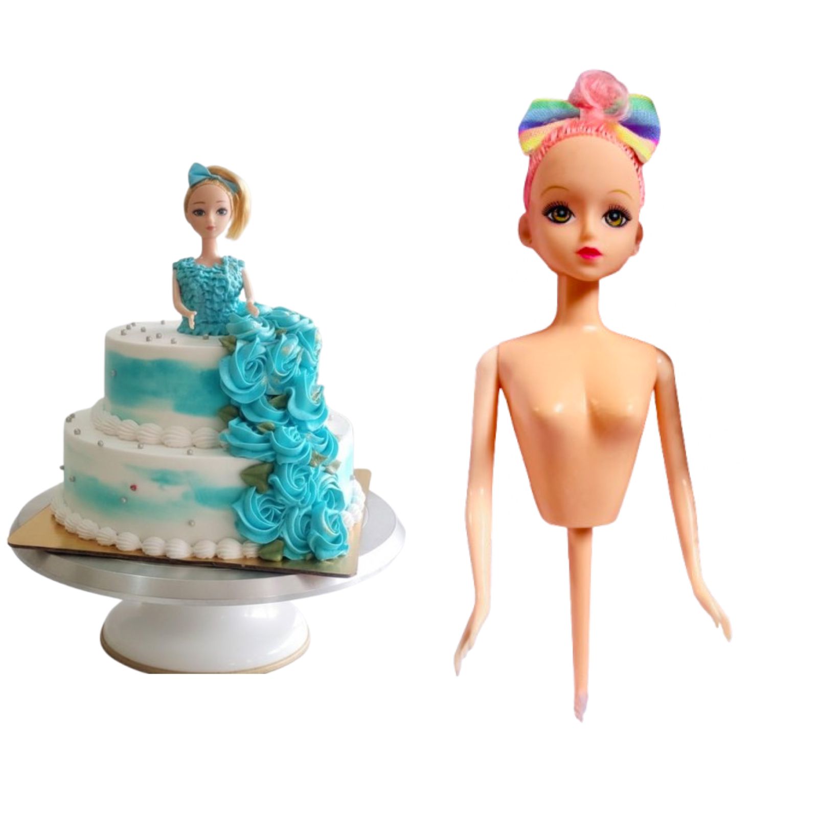 Cake Topper for Doll Barbie cake|Cake Doll Topper |(Pack Of 5)