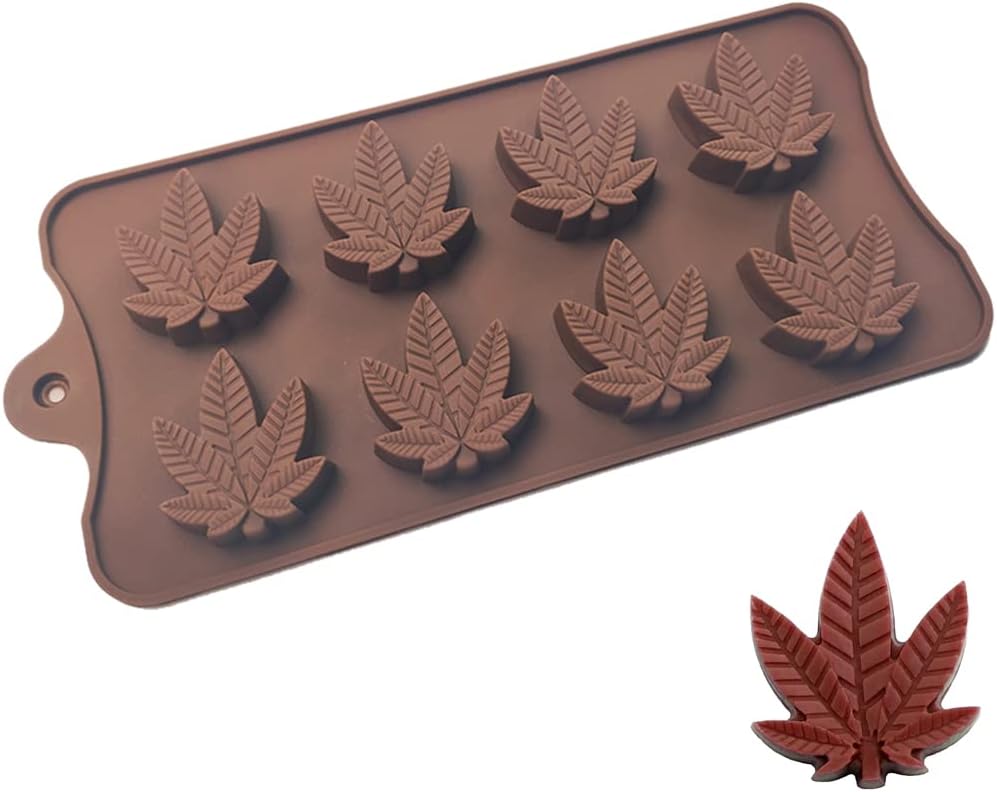 8 CAVITY Maple Leaf Design Silicone Chocolate Mould