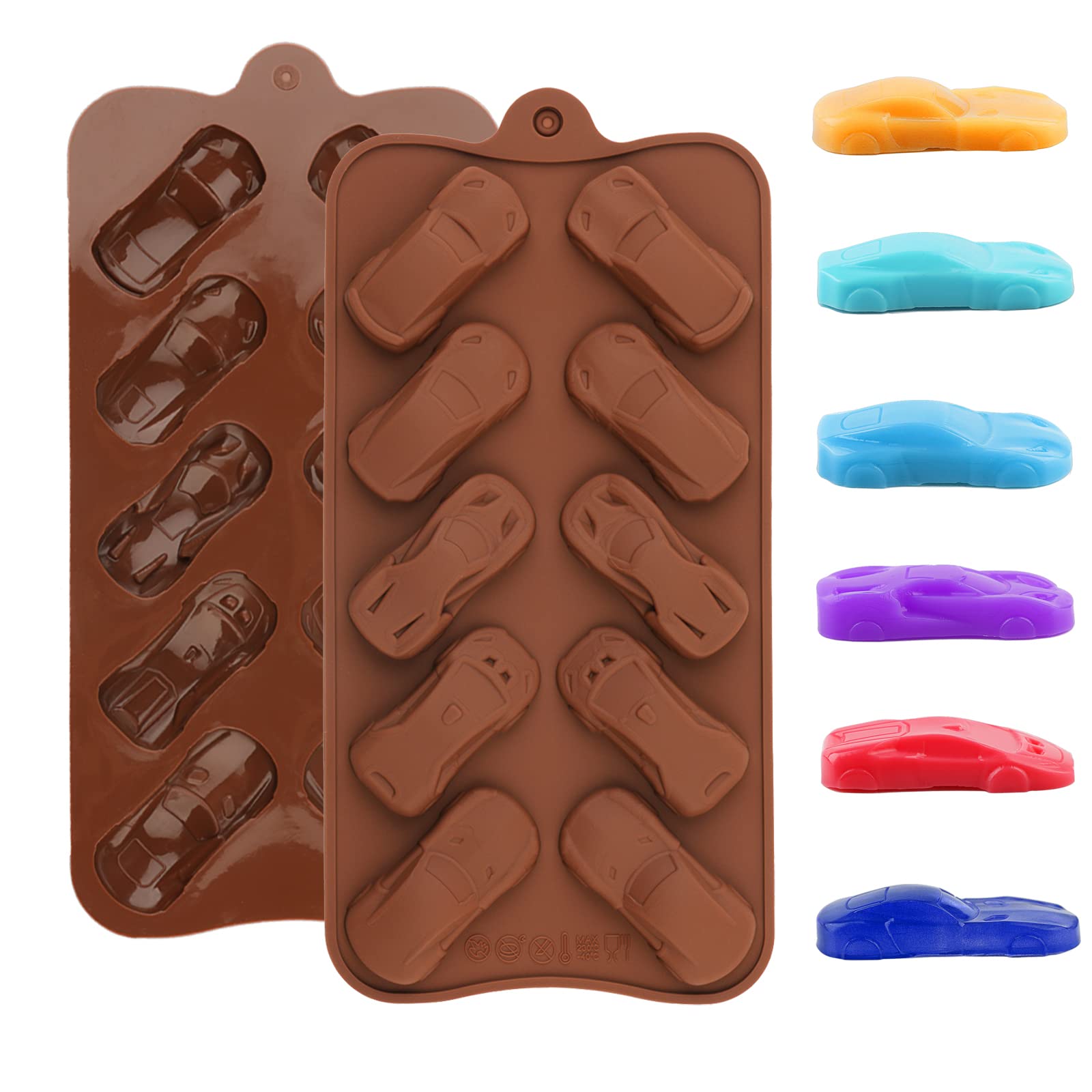 10 CAVITY CAR SILICONE MOULD