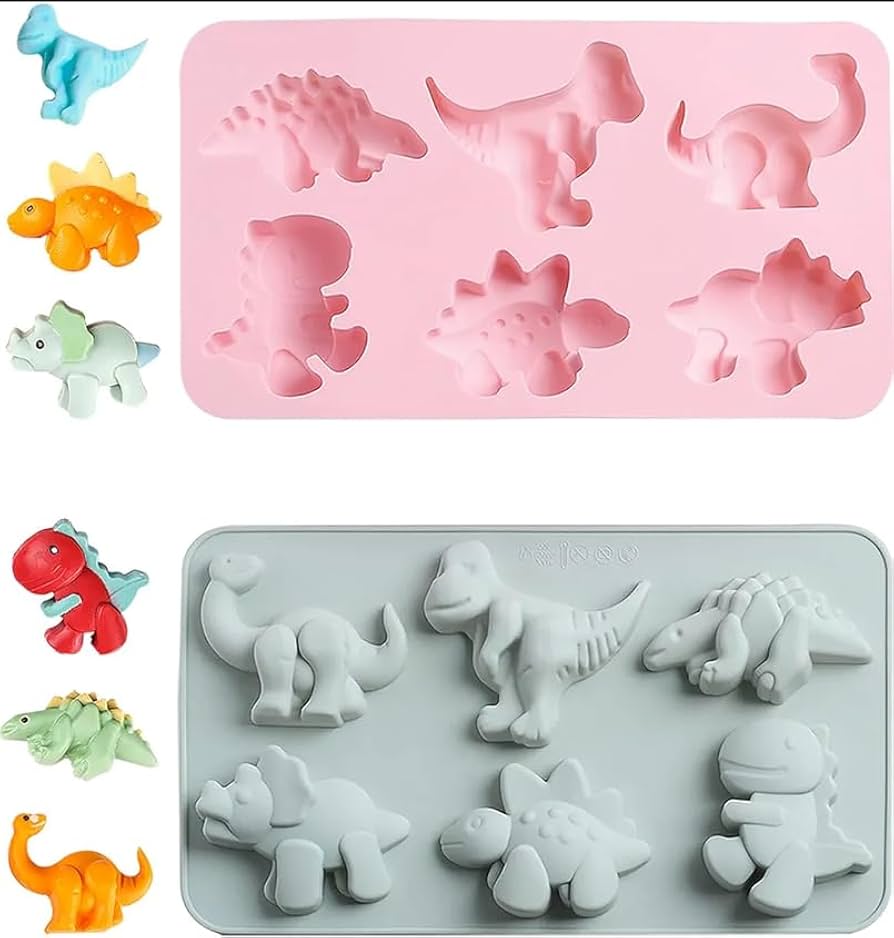 6 CAVITY DINOSAUR SILICONE MOULD