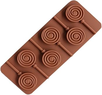6 CAVITY ROUND LOLIPOP SILICONE MOULD