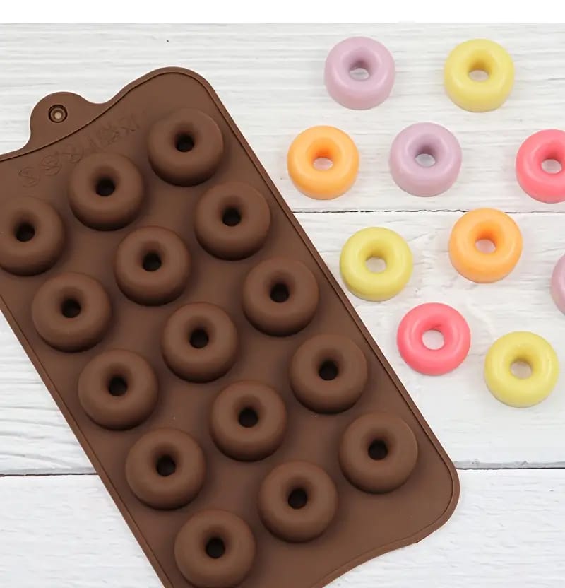 15 CAVITY SMALL DONUT SILICONE MOULD