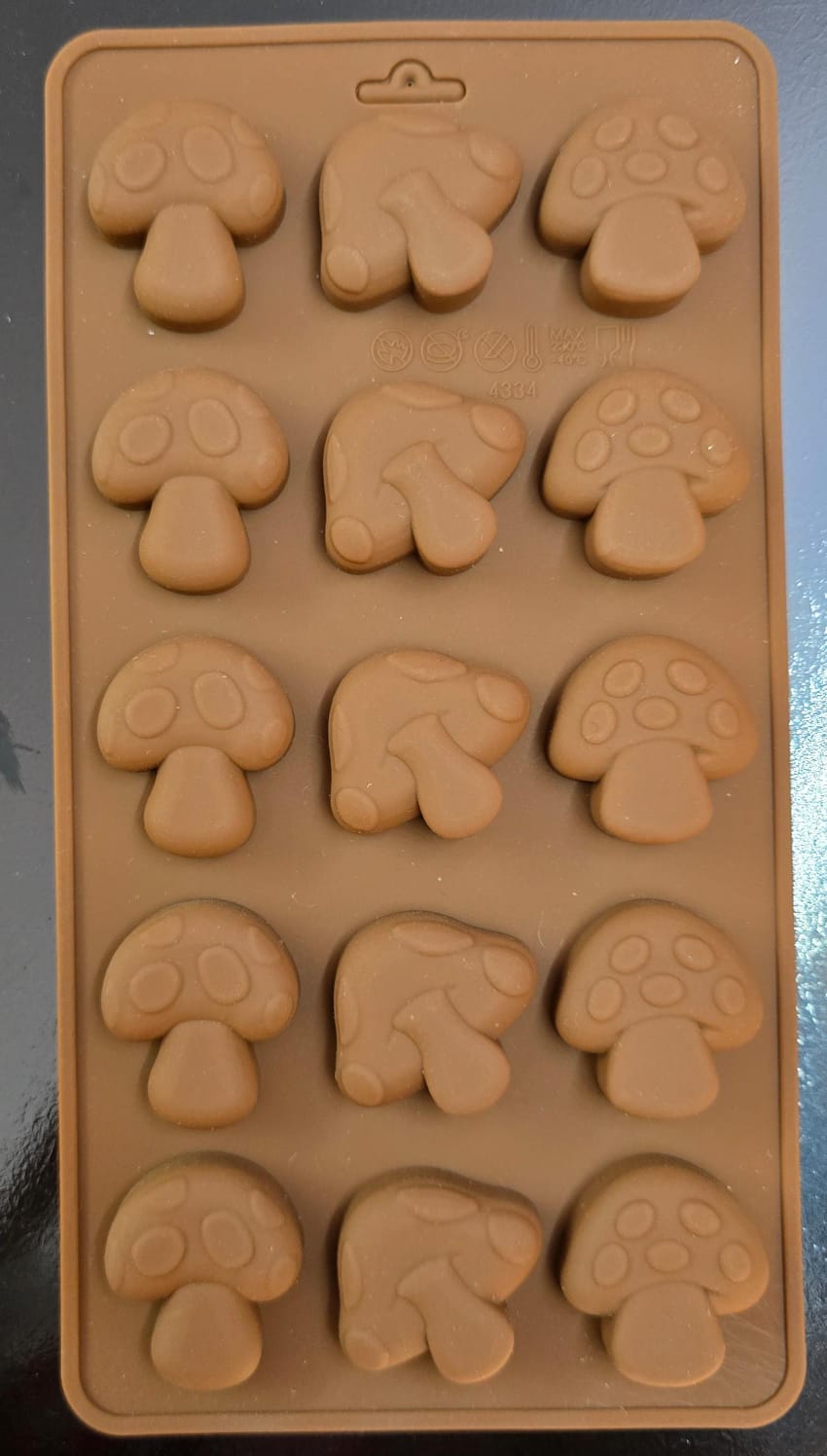 15 CAVITY MUSHROOM SILICONE MOULD