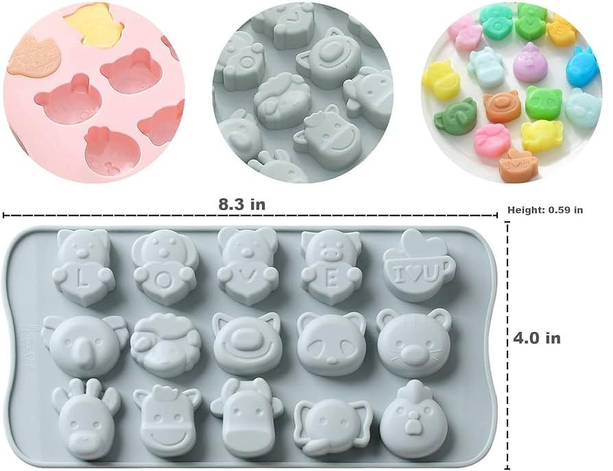 15 CAVITY NOVELTY CAKE SILICONE MOULD