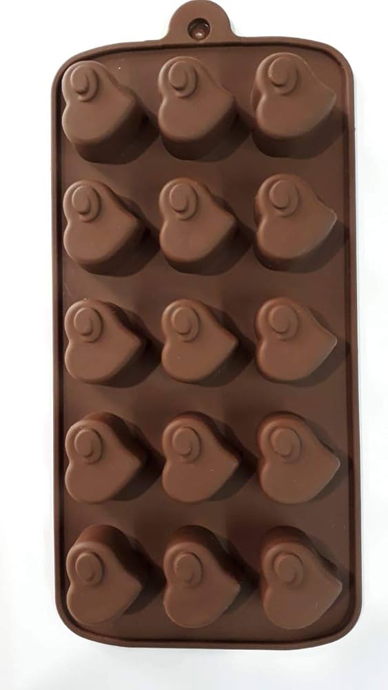15 CAVITY HEART SILICONE MOULD