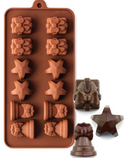 12 CAVITY HOLIDAY SILICONE MOULD