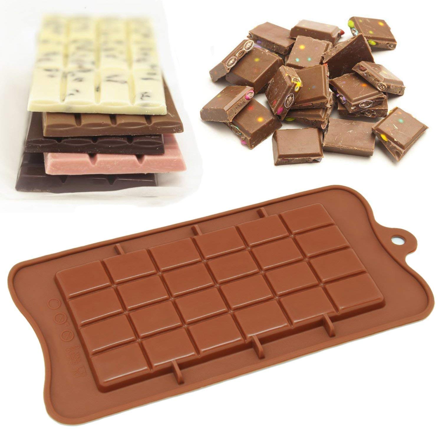 24 CAVITY CHOCOLATE BAR SILICONE MOULD