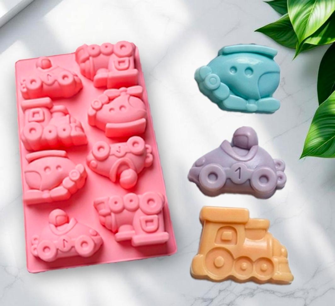 8 CAVITY TOY TRAIN SILICONE MOULD